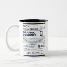 Taza de diseño gráfico de etiqueta de cuidado Kean