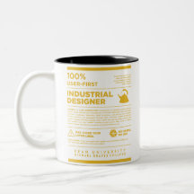 Taza de diseño industrial de la etiqueta de cuidad