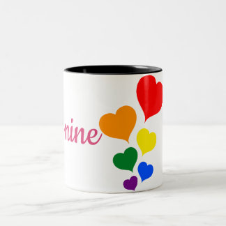Bicolor Taza de diseño único