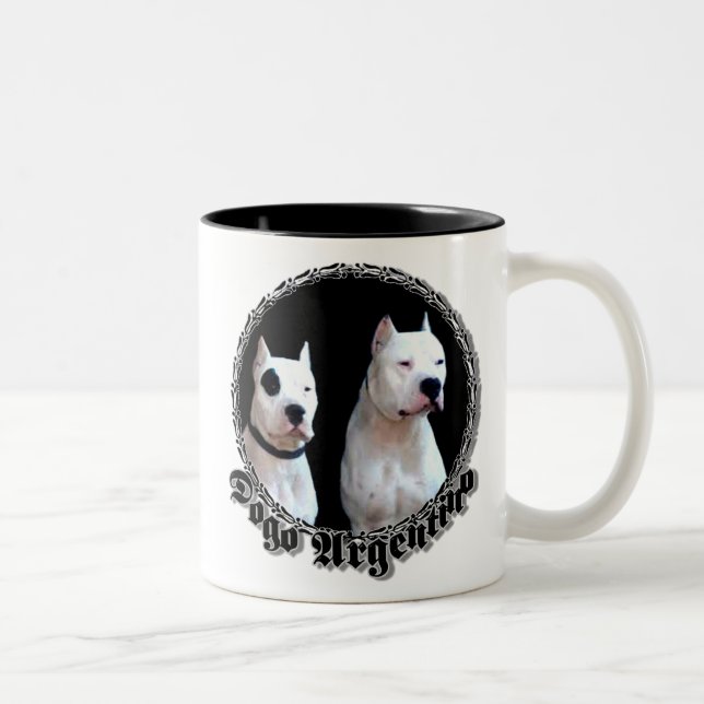 Bicolor Taza de Dogo Argentino (Derecha)