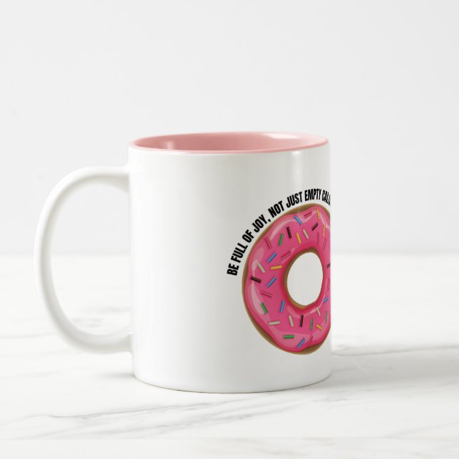 Bicolor Taza de Donut Divertida – Real y Ridículamente Del (Izquierda)