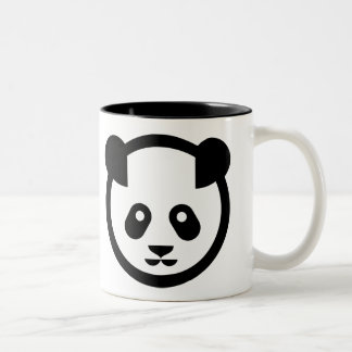 Bicolor Taza de dos pandas