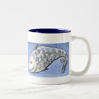 Bicolor Taza de dos pescados