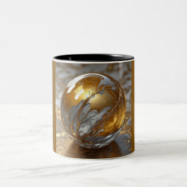Bicolor Taza de dos tonos 11oz (Mármol-4)