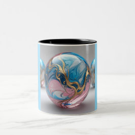 Bicolor Taza de dos tonos, 11oz (Mármol-8)