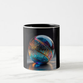 Bicolor Taza de dos tonos, 11oz (Mármol-9)
