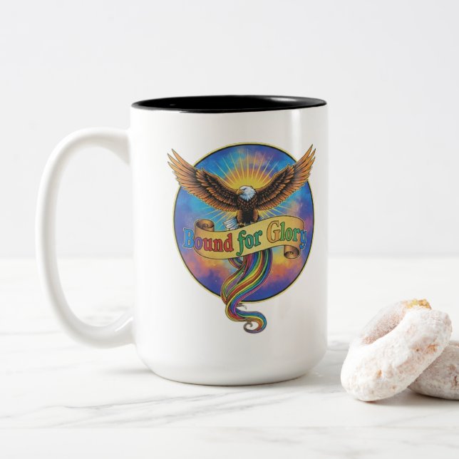 Bicolor Taza de dos tonos, 15 oz (Con donut)