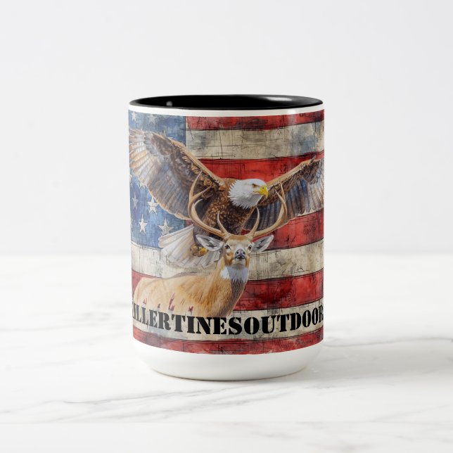 Bicolor Taza de dos tonos, 15 oz (Centro)