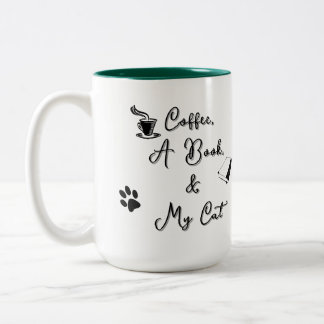 Bicolor Taza de dos tonos 15 oz (verde oscuro)