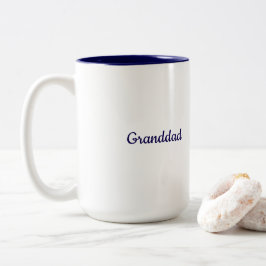 Bicolor Taza de dos tonos azul marino y blanco