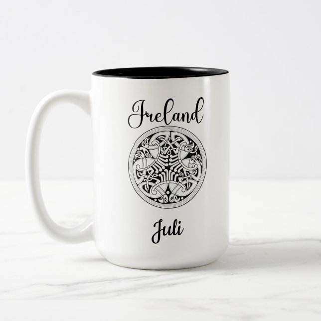 Bicolor Taza de dos tonos celta, 15 oz (Izquierda)