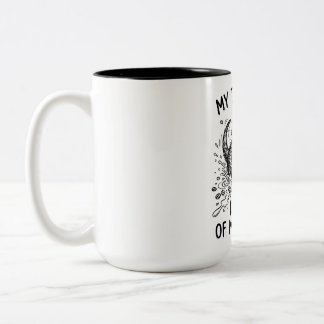 Bicolor Taza de dos tonos - Compañero de bebida con cita d