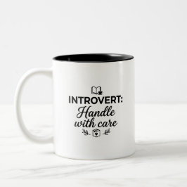 Bicolor Taza de dos tonos con el lema 'Cuidado con el intr