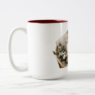 Bicolor Taza de dos tonos con foto de bebé personalizada