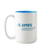 Taza de dos tonos con logotipo de AMBS