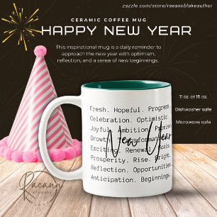 Bicolor Taza de dos tonos con sentimientos inspiradores de