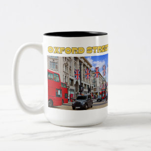 Bicolor Taza de dos tonos de 15 oz de Oxford Street 