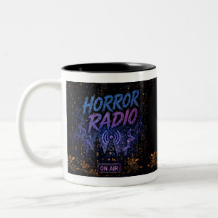 Bicolor Taza de dos tonos de la Torre de Radio de Terror