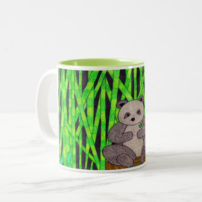 Bicolor Taza de dos tonos de Panda (Anverso izquierdo)