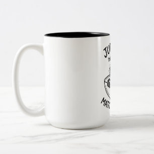 Bicolor Taza de dos tonos divertida cita de humor con cerv