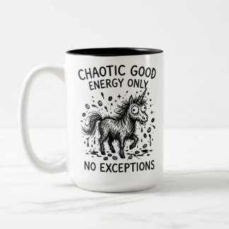 Bicolor Taza de dos tonos divertida de unicornio brillante