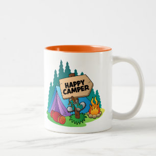 Bicolor Taza de dos tonos Happy Camper