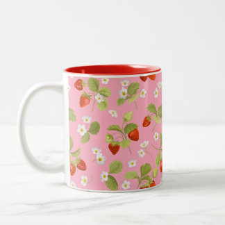 Bicolor Taza de Dos Tonos Jardín de Fresas