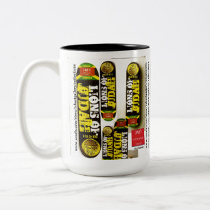 Bicolor Taza de dos tonos JMT, 15 oz