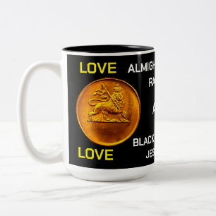 Bicolor Taza de dos tonos LOVE JAHOVAH, 15 oz