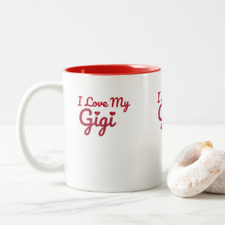 Bicolor Taza de dos tonos Love My Gigi – Regalo dulce para