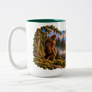 Bicolor Taza de dos tonos Mountain Reflections Bigfoot