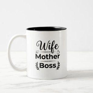 Bicolor Taza de dos tonos para mamá jefa