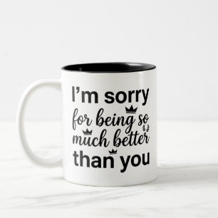 Bicolor Taza de dos tonos para Snob de Café 11 Oz