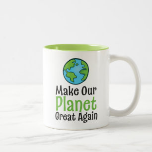 Bicolor Taza de dos tonos Planet Great Again 11 oz