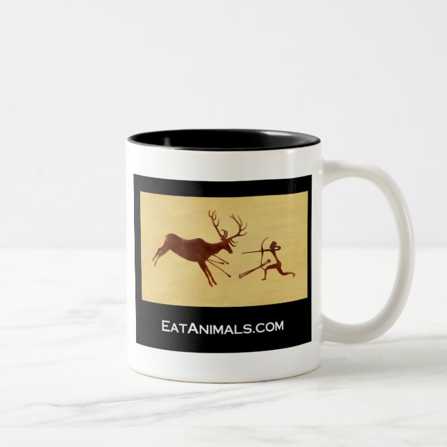 Bicolor taza de EatAnimals.com (Derecha)