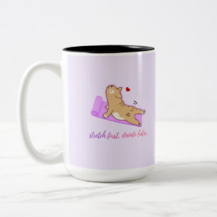 Bicolor Taza de ejercicio para cachorros lindos – Humor de