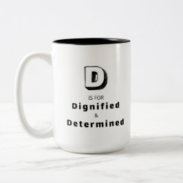 Bicolor Taza de elogio de lujo personalizada Dignified D