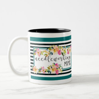 Bicolor Taza de encargo del logotipo del negocio