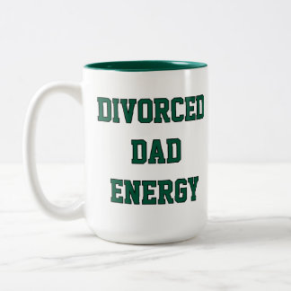 Bicolor Taza de energía de papá divorciado