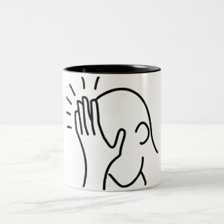 Bicolor Taza de Facepalm