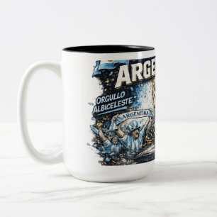 Bicolor Taza de fanático de Argentina