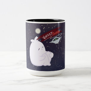 Bicolor Taza de fantasma y OVNI linda