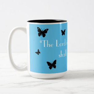 Bicolor Taza de fe azul cielo