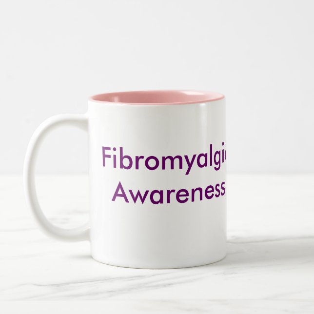 Bicolor Taza de FibromyalgiaAwareness (Izquierda)