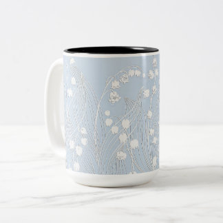 Bicolor Taza de flores de lirio de valle tridimensionales