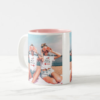 Bicolor Taza de Foto Mejor Amigo Para Siempre