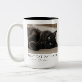 Bicolor Taza de foto para padres de mascotas El mejor papá