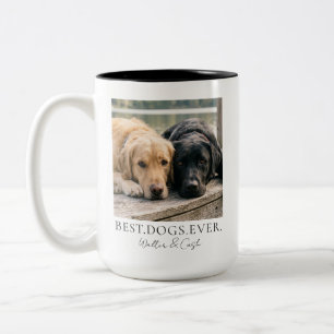 Bicolor Taza de foto para padres de mascotas Los mejores p