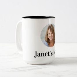 Bicolor Taza De Foto Personalizable Con Texto Editable