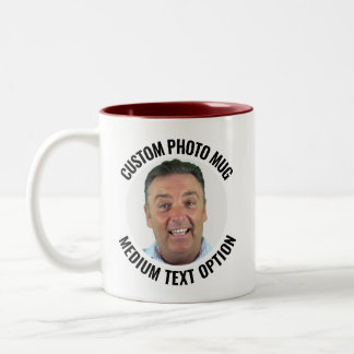Bicolor Taza de Foto Personalizada de Dos Tonos GRANA con 
